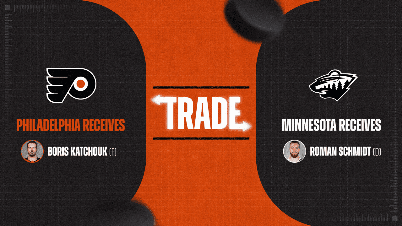 Philadelphia Flyers acquire forward Boris Katchouk from Minnesota in exchange for defenseman Roman Schmidt