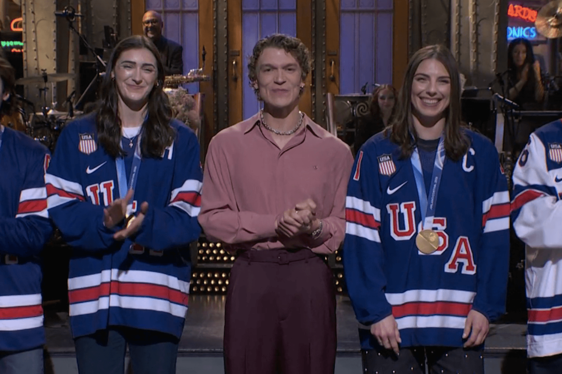 Connor Storrie Honors Women’s USA Hockey Team After Olympics in ‘SNL’ Monologue