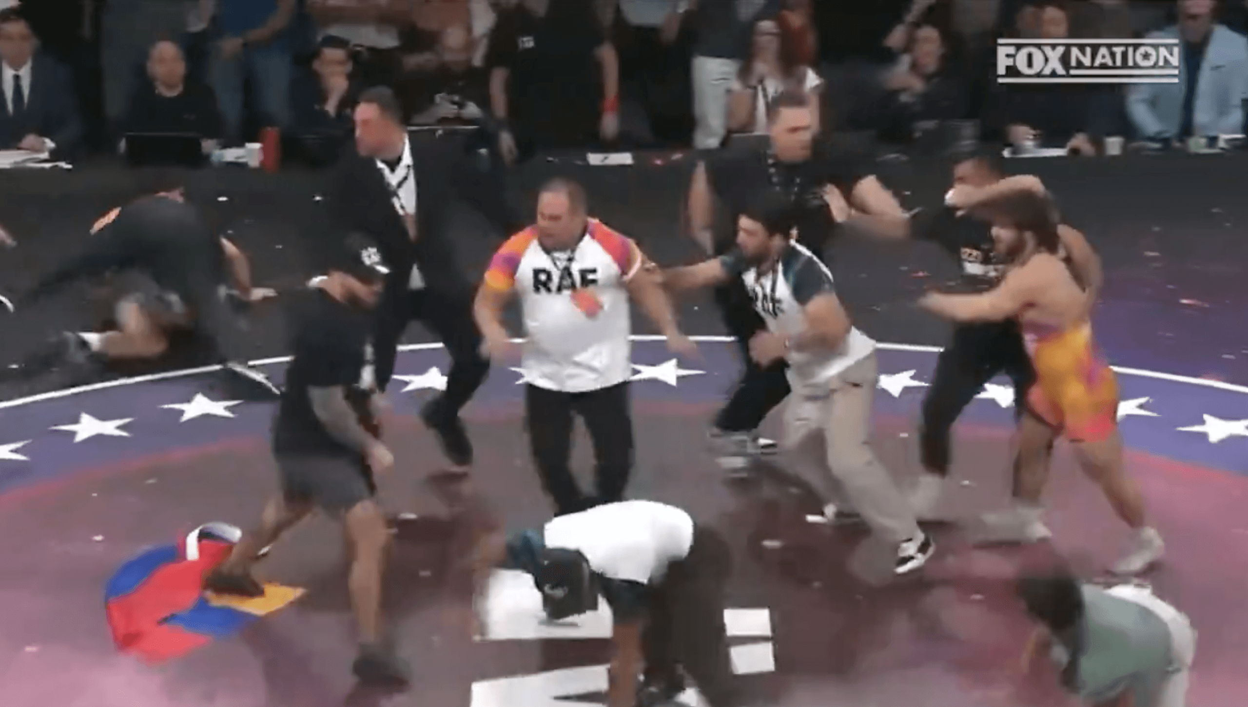 Brawl breaks out at Real American Freestyle event