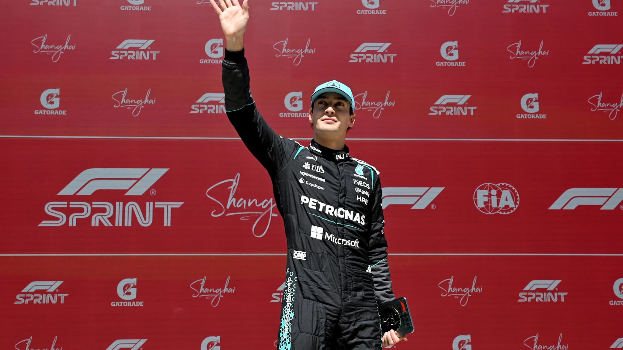 Mercedes' George Russell wins thrilling China Sprint from Ferrari's Charles Leclerc and Lewis Hamilton