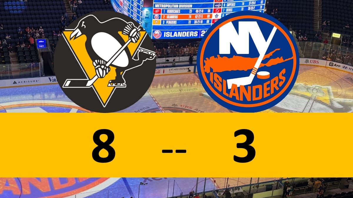 Pittsburgh Penguins Dominate New York Islanders 8-3 in Crucial Metro Division Showdown
