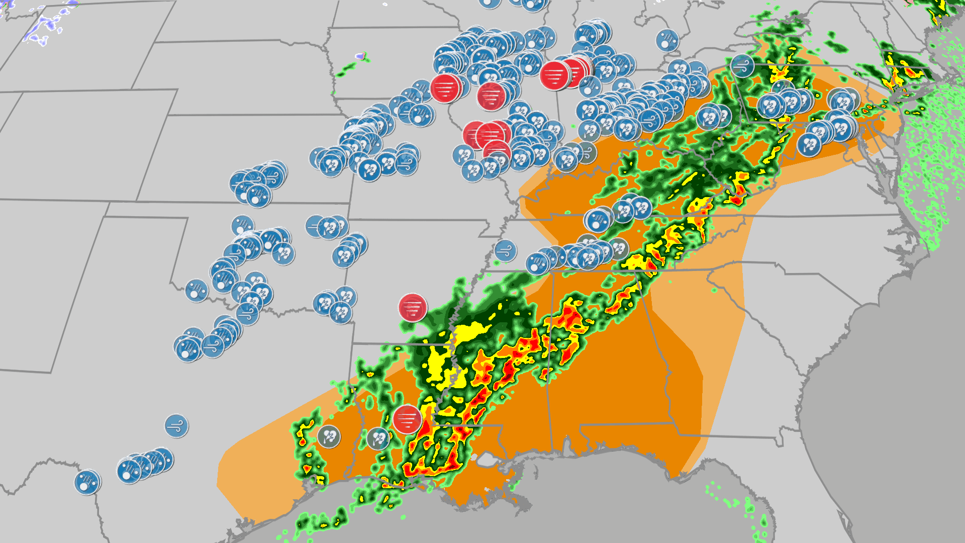 Severe Weather Continues Wednesday With More Tornadoes Possible In South, Midwest, East - Yahoo