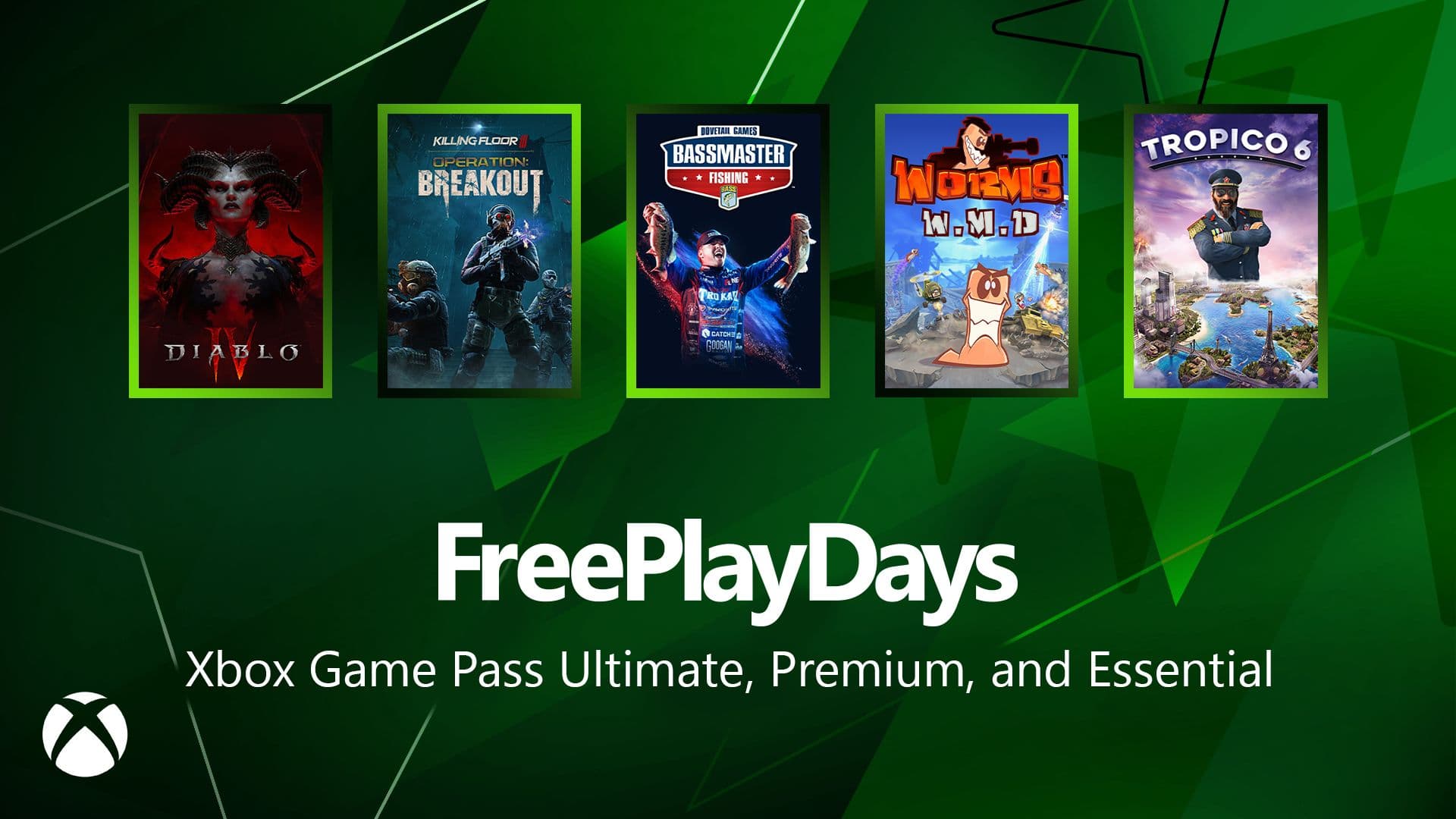 Free Play Days – Diablo IV, Killing Floor 3, Bassmaster Fishing, Worms W.M.D and Tropico 6 - Xbox Wire