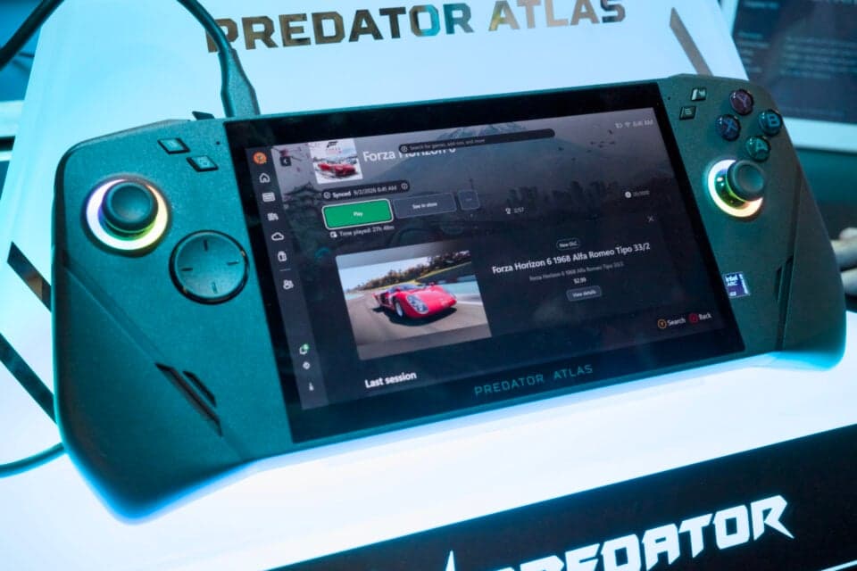 Acer's new 7-inch handheld ditches the OLED display, but that means it may come in at a cheaper price point. © Kyle Barr