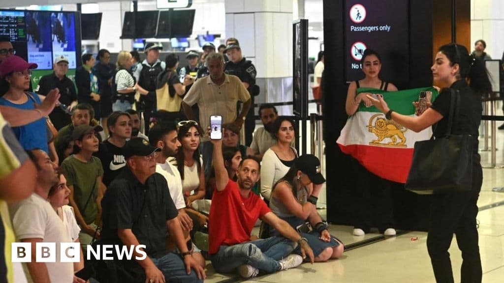 Two more connected to Iranian football team stay in Australia, BBC understands