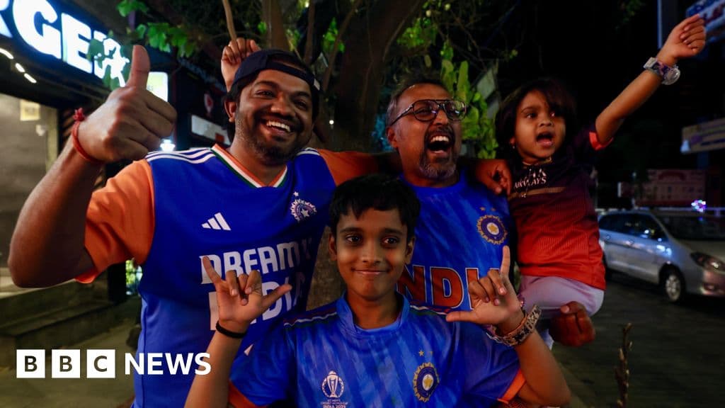 India T20 World Cup victory: Fans celebrate across the country - BBC