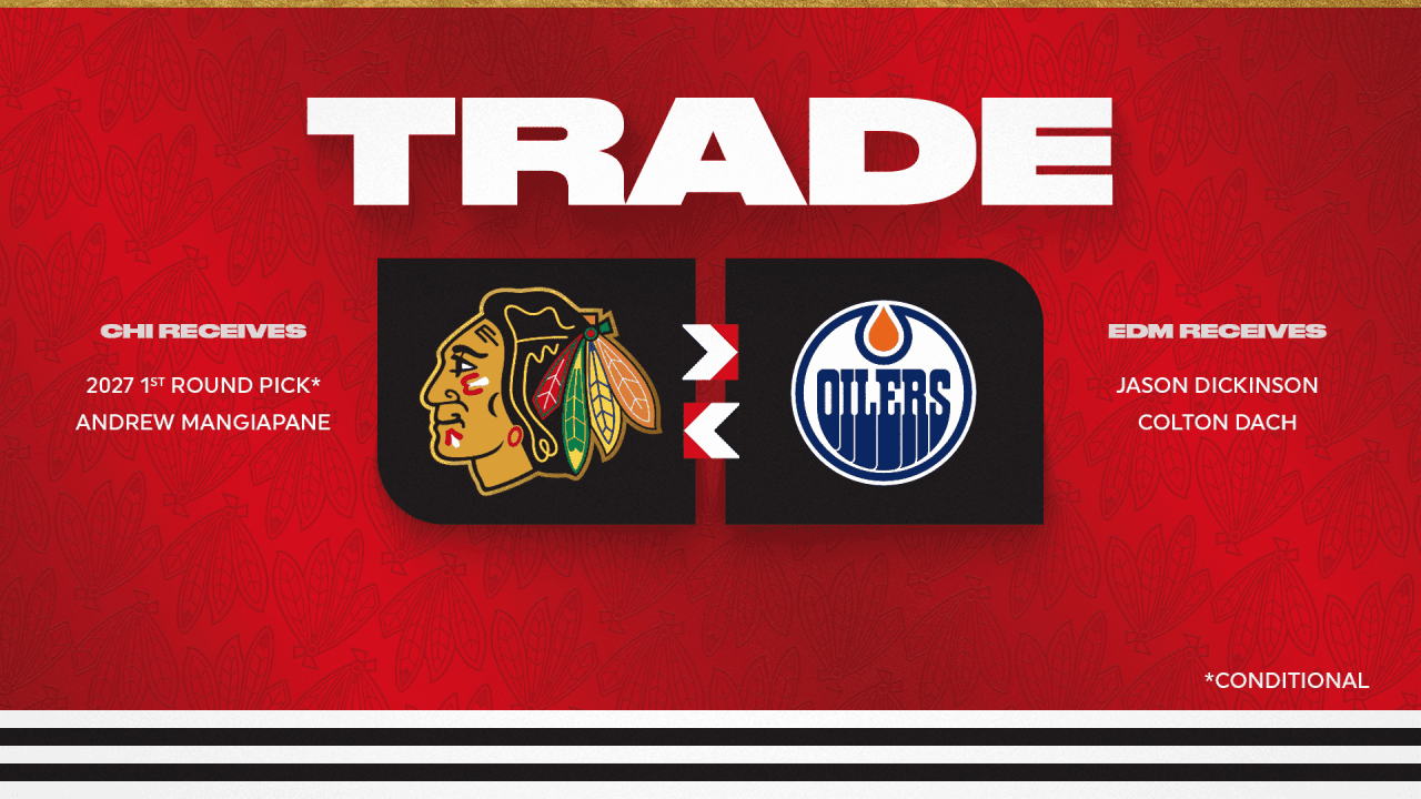 RELEASE: Blackhawks Acquire Andrew Mangiapane and Conditional First-Round Pick from Oilers - NHL.com