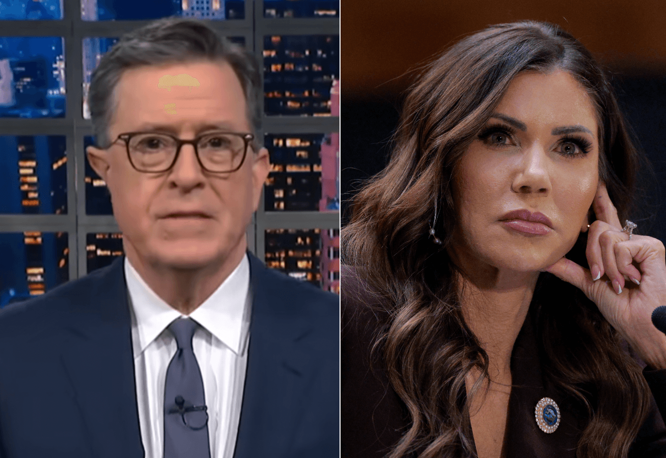 Stephen Colbert Roasts Kristi Noem After Trump Fires Her and Quips: ‘She Is a Domestic Terrorist Who Deserves to Go’ to Guantanamo Bay