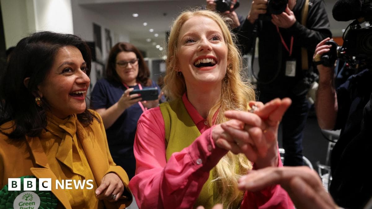 Green Party takes Gorton and Denton from Labour in first ever Westminster by-election win - BBC