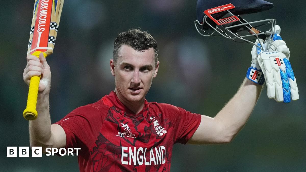 T20 World Cup: Harry Brook leads England into semi-finals with stunning century in win over Pakistan - BBC