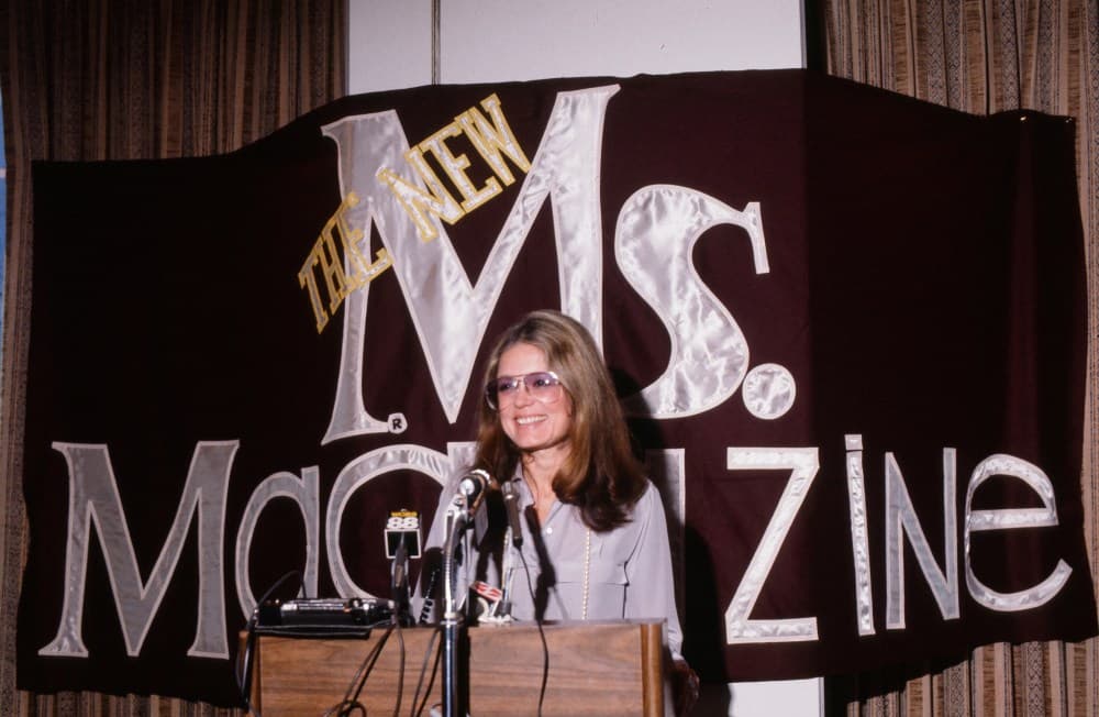 Gloria Steinem holds a news conference about Ms. magazine, the feminist publication she co-founded. (Robert R. McElroy / Getty Images)