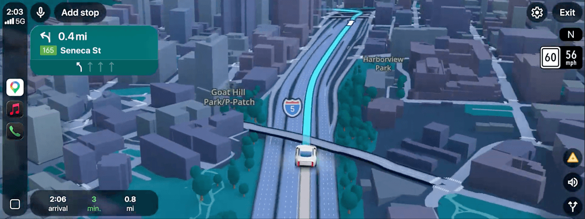 Google Maps brings a 3D map to your driving directions
