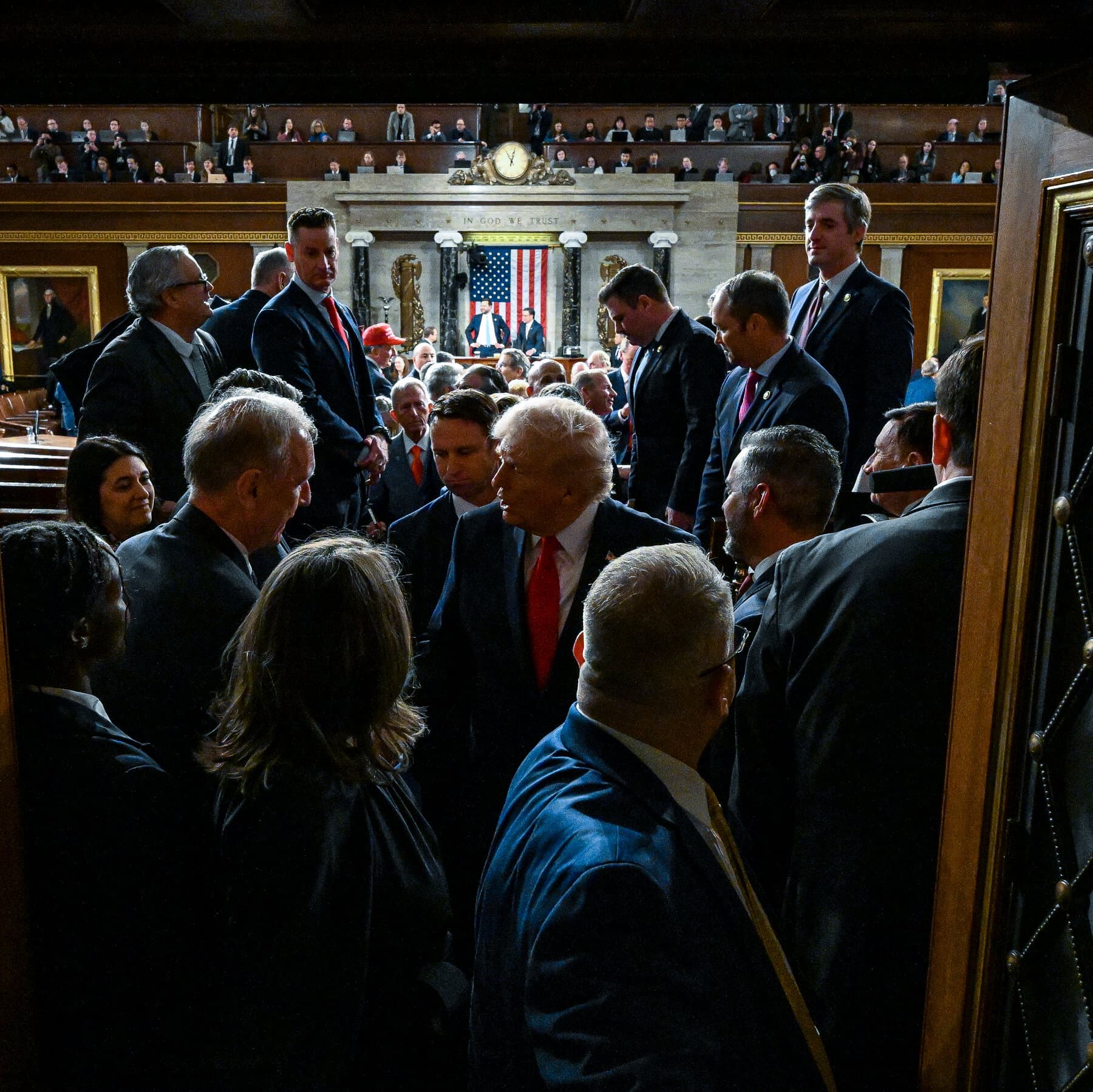 Trump Puts On a Show, Casting Democrats as the Villains