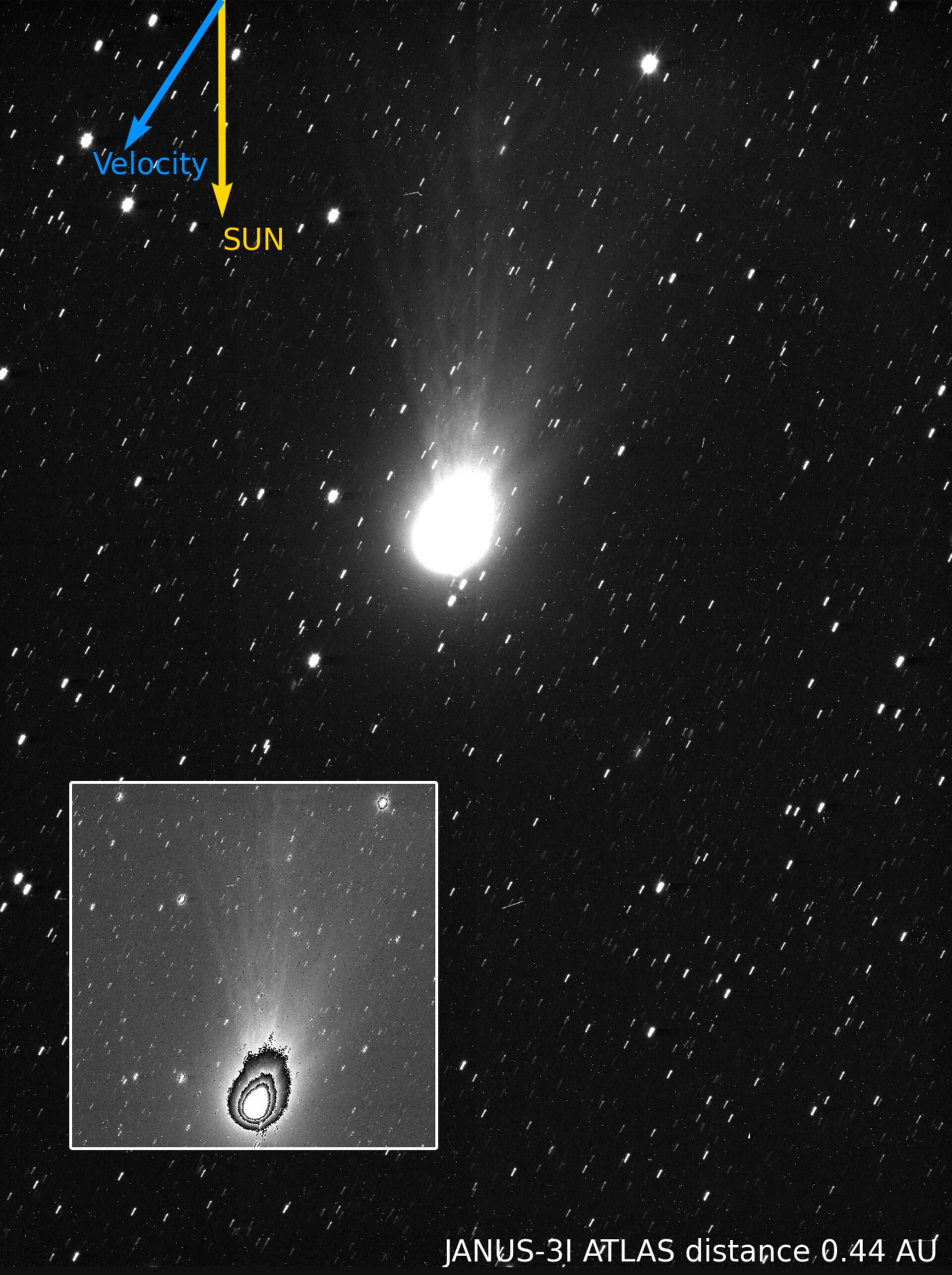 First glimpse of comet 3I/ATLAS from Juice science camera - European Space Agency